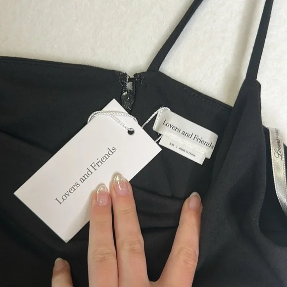 Lovers + Friends Keely Mini Dress Black XXS / 2XS One Shoulder Strap - Picture 7 of 7